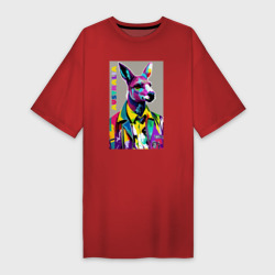 Платье-футболка хлопок Kangaroo - Australia - pop art