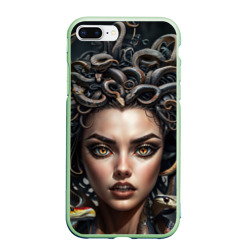 Чехол для iPhone 7Plus/8 Plus матовый Портрет мифической Медузы Горгоны