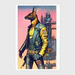 Магнитный плакат 2Х3 Kangaroo - Cyberpunk - neural network - art