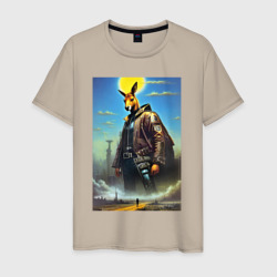 Мужская футболка хлопок Кенгуру - Киберпанк - Австралия
