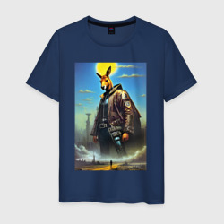 Мужская футболка хлопок Кенгуру - Киберпанк - Австралия