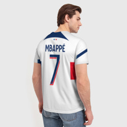 Мужская футболка 3D Килиан Мбаппе форма ПСЖ 23-24 гостевая - фото 2