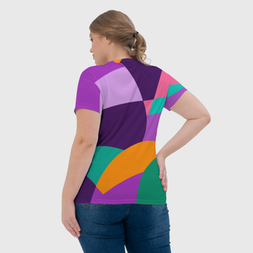 Женская футболка 3D Яркий паттерн, цвет 3D печать - фото 7