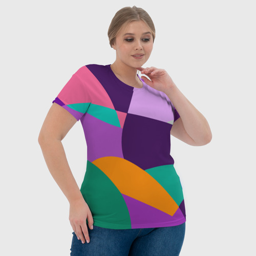 Женская футболка 3D Яркий паттерн, цвет 3D печать - фото 6