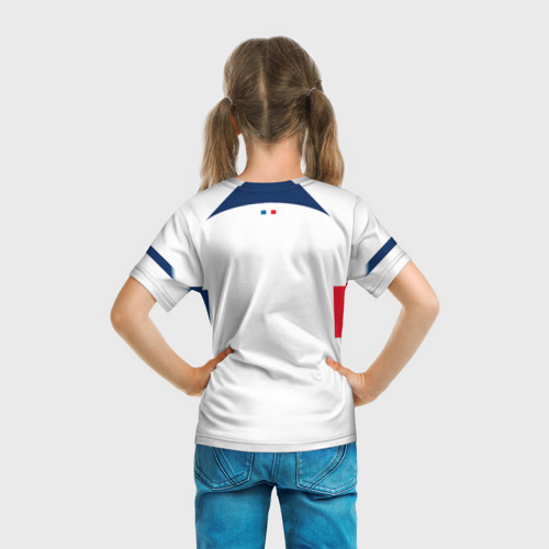 Детская футболка 3D Форма ФК ПСЖ 23-24 гостевая, цвет 3D печать - фото 6