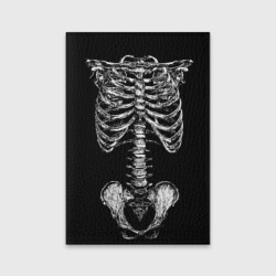 Обложка для паспорта матовая кожа Скелет человека