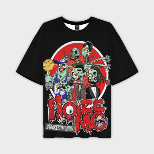Мужская футболка оверсайз с принтом Zombie - Noize MC, вид спереди №1