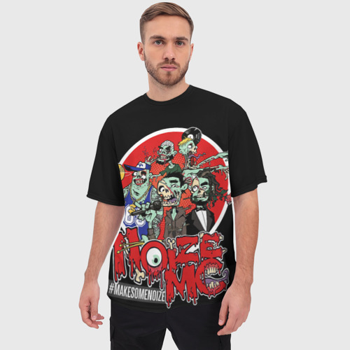 Мужская футболка oversize 3D Zombie - Noize MC, цвет 3D печать - фото 3