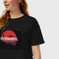 Женская футболка хлопок Oversize Чернобыль Chernobyl disaster - фото 2