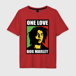 Мужская футболка хлопок Oversize Bob - one love