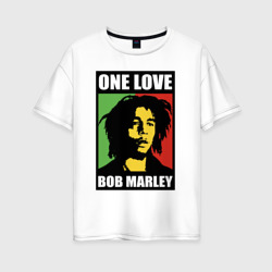 Женская футболка хлопок Oversize Bob - one love