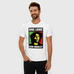 Мужская футболка хлопок Slim Bob - one love - фото 2
