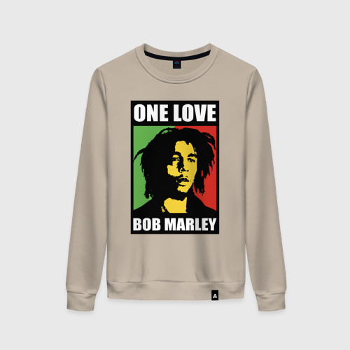 Женский свитшот хлопок Bob - one love, цвет миндальный