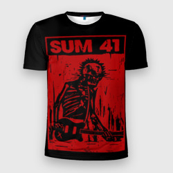 Мужская футболка 3D Slim Sum41 - Skeleton