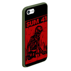 Чехол для iPhone 5/5S матовый Sum41 - Skeleton - фото 2