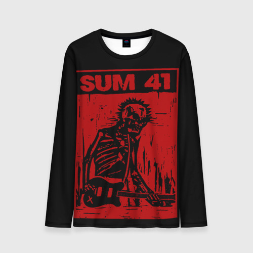 Мужской лонгслив 3D Sum41 - Skeleton, цвет 3D печать