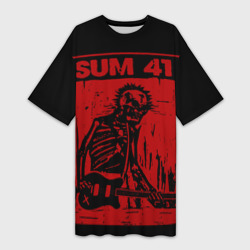 Платье-футболка 3D Sum41 - Skeleton