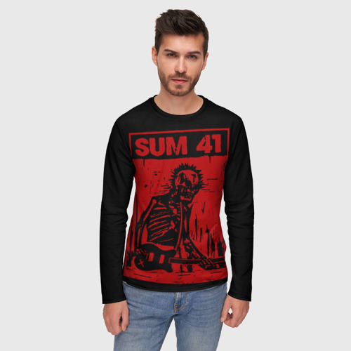 Мужской лонгслив 3D Sum41 - Skeleton, цвет 3D печать - фото 3