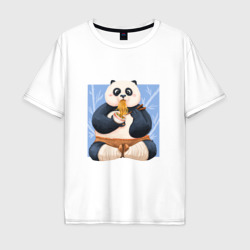 Kung Fu Panda ест Рамен – Мужская футболка хлопок Oversize с принтом купить со скидкой в -16%
