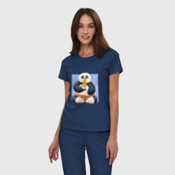 Женская пижама хлопок Kung Fu Panda ест Рамен - фото 2