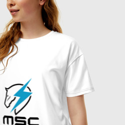 Женская футболка хлопок Oversize Maverick Security Consulting из Metal Gear Rising - фото 2