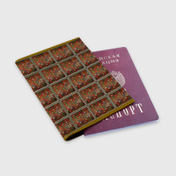 Обложка для паспорта матовая кожа Разноцветные мозаичные кубы - фото 2