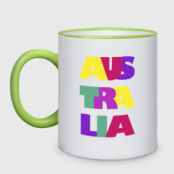 Кружка двухцветная Австралия - буквы - цвет