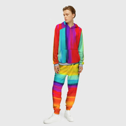 Мужской костюм с толстовкой 3D Цвета радуги - фото 2