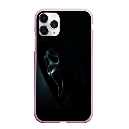 Чехол для iPhone 11 Pro матовый Крик - маска, цвет розовый