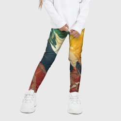 Детские леггинсы 3D Мраморная радуга - фото 2