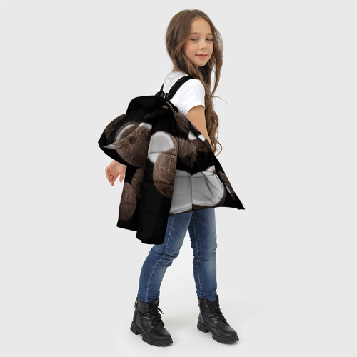 Зимняя куртка для девочек 3D с принтом Coconut, фото #4