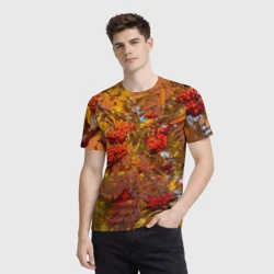 Мужская футболка 3D Ягода-рябина - фото 2