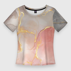 Женская футболка 3D Slim Texture and glitter