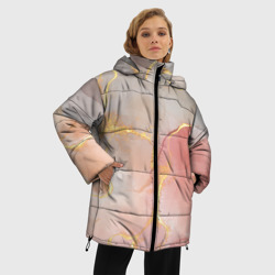 Женская зимняя куртка Oversize Texture and glitter - фото 2