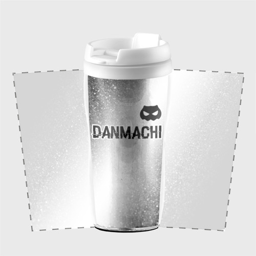 Термокружка-непроливайка DanMachi glitch на светлом фоне: символ сверху - фото 2