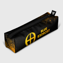 Blue Exorcist - gold gradient: надпись и символ – Пенал школьный 3D с принтом купить