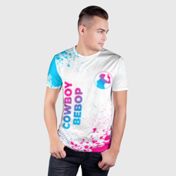 Мужская футболка 3D Slim Cowboy Bebop neon gradient style: надпись, символ - фото 2