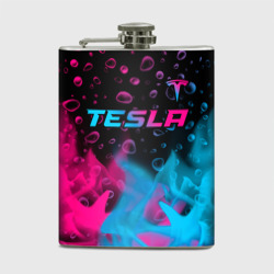 Фляга Tesla - neon gradient: символ сверху