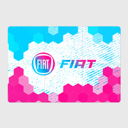 Магнитный плакат 3Х2 Fiat neon gradient style: надпись и символ