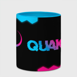 Кружка с полной запечаткой Quake - neon gradient: надпись и символ - фото 2