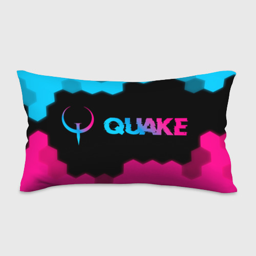 Подушка 3D антистресс Quake - neon gradient: надпись и символ