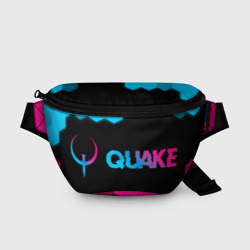 Поясная сумка 3D Quake - neon gradient: надпись и символ