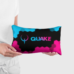 Подушка 3D антистресс Quake - neon gradient: надпись и символ - фото 2