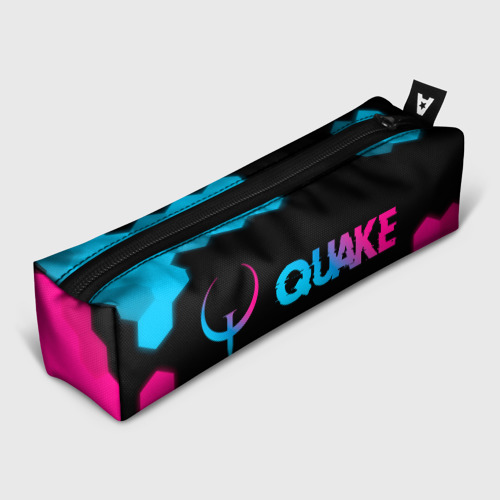 Пенал школьный 3D Quake - neon gradient: надпись и символ