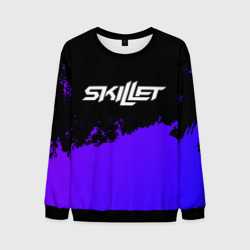 Мужской свитшот 3D Skillet purple grunge