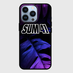 Чехол для iPhone 13 Pro Sum41 neon monstera