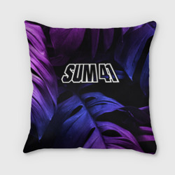 Подушка 3D Sum41 neon monstera