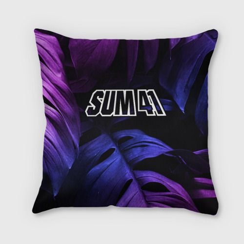 Подушка 3D Sum41 neon monstera