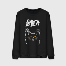 Мужской свитшот хлопок Slayer rock cat