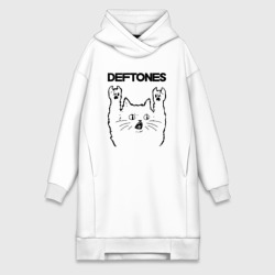 Платье-худи хлопок Deftones - rock cat